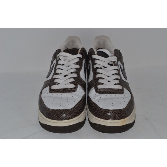 Nike Air Force 1 Premium Brown Snakeskin Men's 12 Sneaker 309096-121 Shoes White - Picture 2 of 16